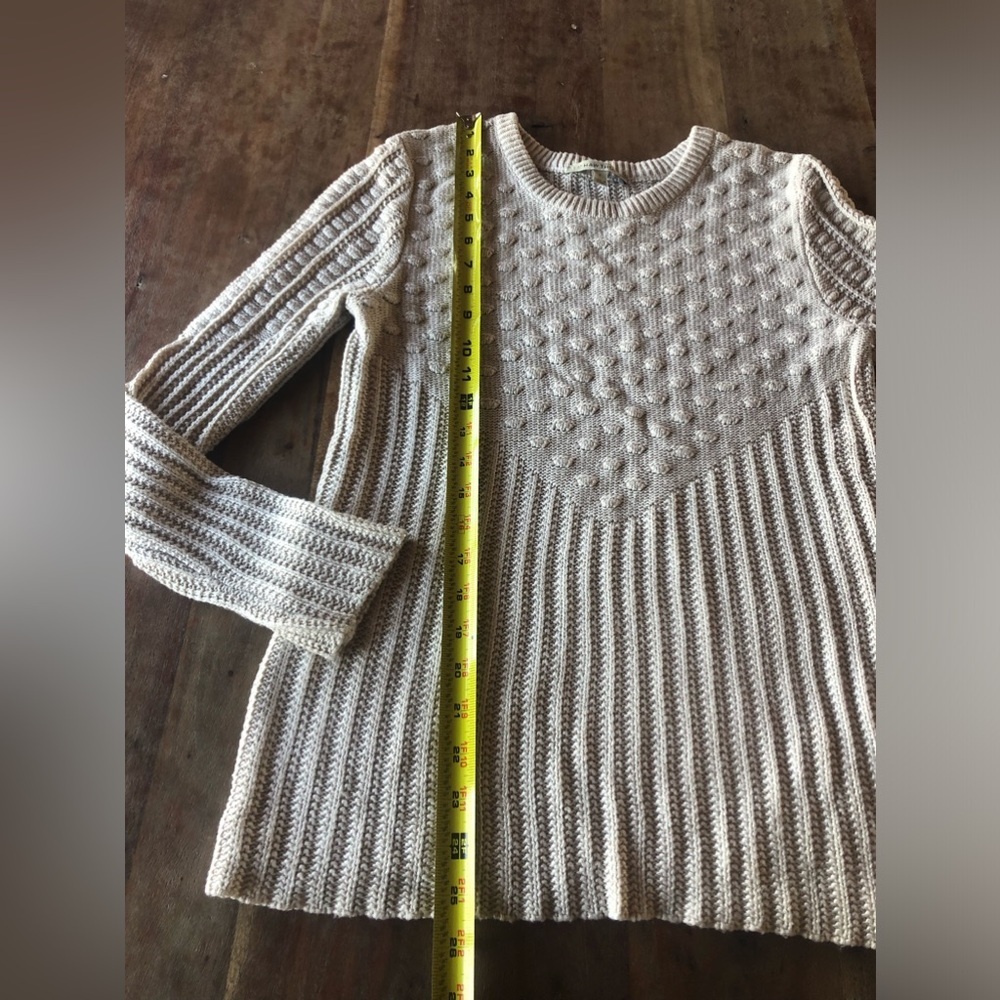 41 Hawthorn Sweater Crewneck Poppy Textured in Neutral Light Tan - Picture 4 of 5